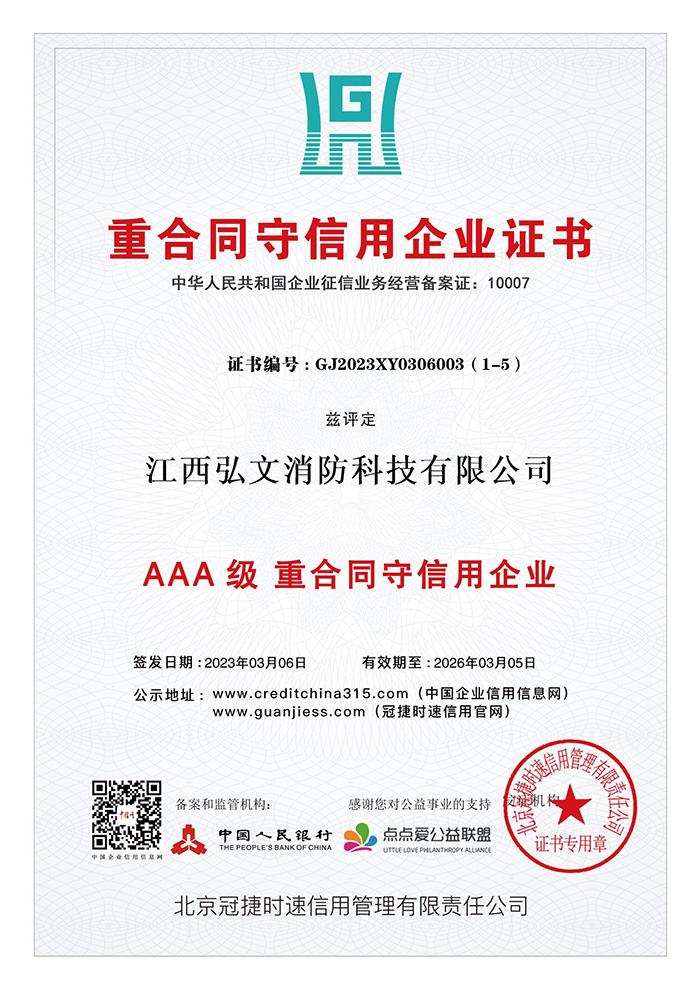 重合同守信用企業證書